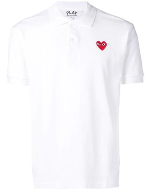 COMME DES GARÇONS PLAY Polo Con Ricamo Heart - Bianco