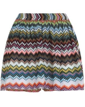 Missoni High-Waisted Shorts With Chevron Pattern - Gray