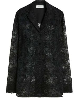 Sportmax Floral Lace Shirt - Black