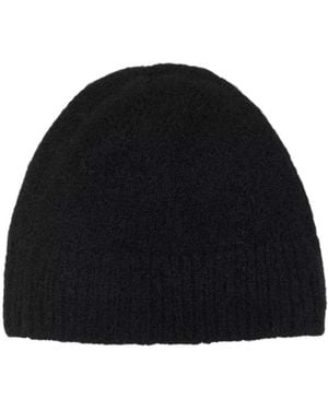 Dries Van Noten Ribbed Alpaca Wool Beanie - Black