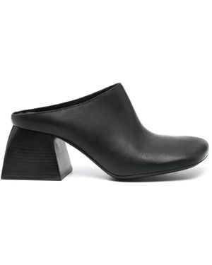 Uma Wang 60Mm Leather Mules - Brown