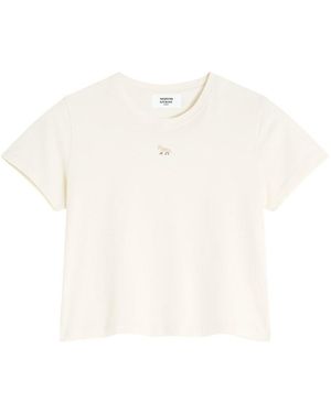 Maison Kitsuné Maglietta Con Applicazione Della Volpe Per Bambini - Bianco