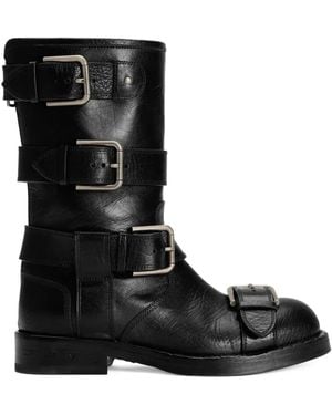 Dolce & Gabbana Buckled Boots - Black