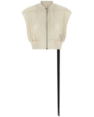 Rick Owens Tatlin Honeycomb Bomber Vest - White