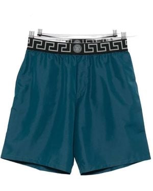 Versace Pantaloncini Da Bagno Con Fascia - Blu