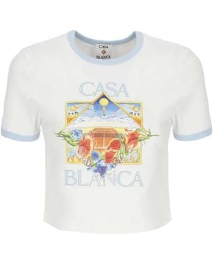 CASABLANCA Graphic Print T-Shirt - White