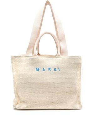 Marni Borsa Tote Con Ricamo - Neutro