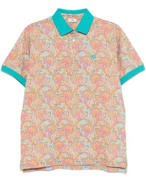 Etro Maglietta Polo Con Motivo Paisley - Multicolore