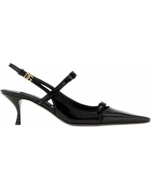 Dolce & Gabbana Dg Logo Slingback Court Shoes - White