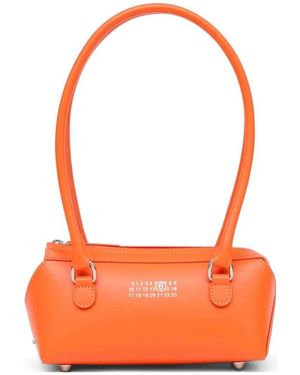 MM6 by Maison Margiela Mini J Leather Shoulder Bag - Orange