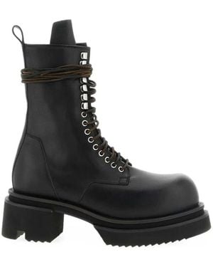 Rick Owens Stivali Stringati Bogun - Nero