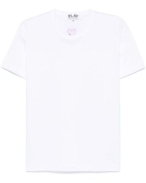 COMME DES GARÇONS PLAY T-Shirt With Heart Application - White