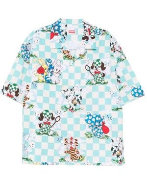 KENZO Checked Shirt - Blue