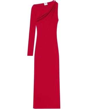 Courreges Asymmetrical Midi Dress - Red