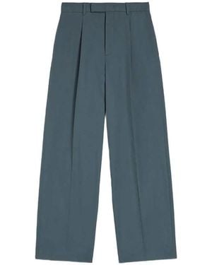Jil Sander Pleated Wide-Leg Pants - Blue
