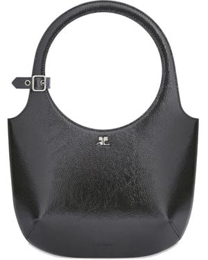 Courreges Leather Handbag - Black