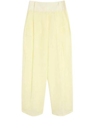 Sportmax Spsfavetta Trousers With Inserts - Yellow