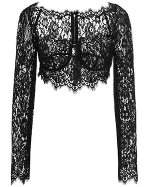 Dolce & Gabbana Corset With Lace Detail - Black
