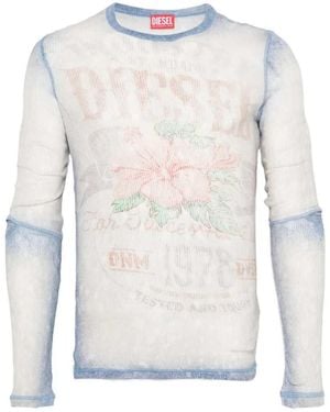 DIESEL Floral T-Shirt - White