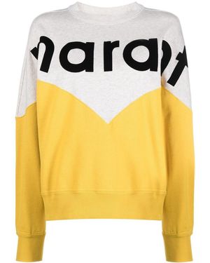 Isabel Marant Houston Crew-Neck Sweatshirt - Yellow