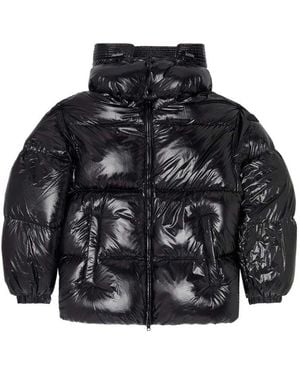 DIESEL Piumino Con Cappuccio Rimovibile - Black