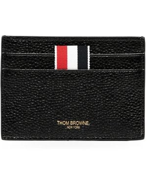 Thom Browne Leather Card Holder - Black
