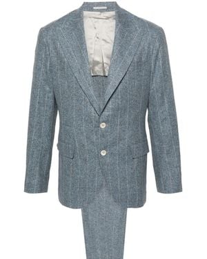 Brunello Cucinelli Striped Suit - Blue