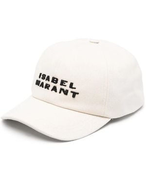 Isabel Marant Tyron Embroidery Baseball Cap - White