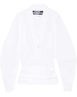Jacquemus Colombe V-Neck Blouse - White