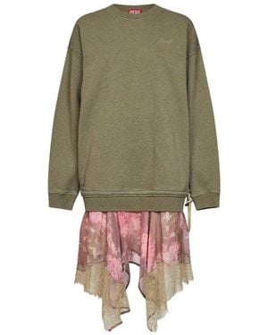 DIESEL Abito Modello Felpa Con Gonna - Verde