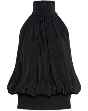 Sportmax Silk Halter-Neck Top - Black