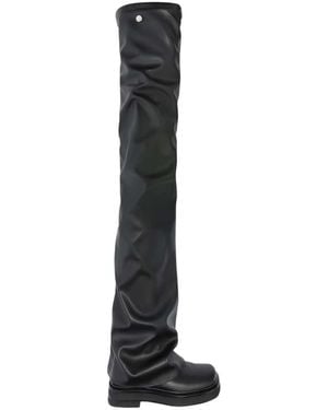 The Attico Robin Otk Thigh High Flat - Black
