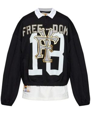 PDF Cotton Graphic Sweatshirt - Black