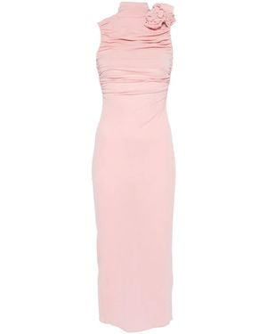 Magda Butrym Midi Dress With Ruffles - Pink
