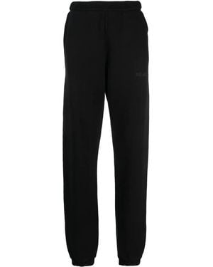 The Attico Cotton Fleece Logo Sweatpants - Black