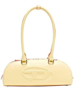 DIESEL 1Dr Dome Leather Bag - Natural