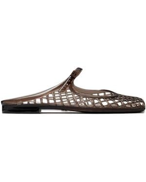 Tory Burch Perforated-Design Slide Sandals - White