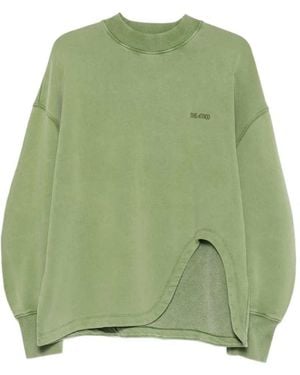 The Attico Felpa Con Logo Ricamato - Verde