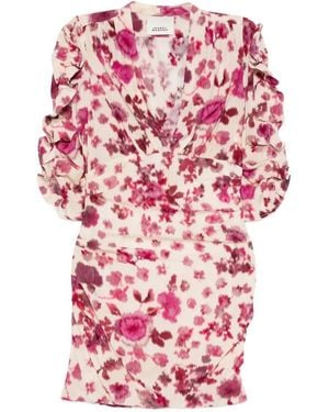 Isabel Marant Short Floral Dress - Pink