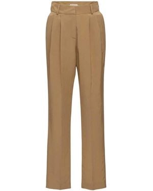 Magda Butrym Tapered Trousers With Pleats - Natural