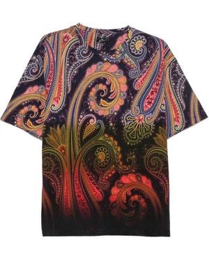 Etro Paisley-Print T-Shirt - Red