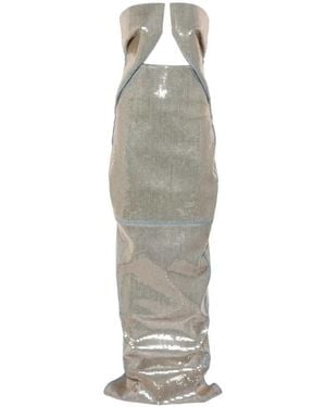 Rick Owens Long Sequin Dress - White