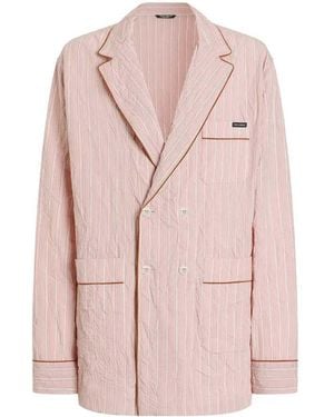 Dolce & Gabbana Striped Dressing Gown - Pink