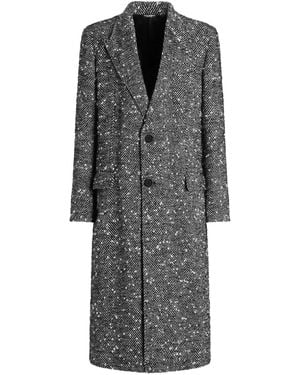 Dolce & Gabbana Herringbone Coat - Grey