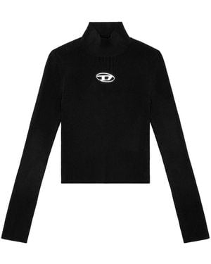 DIESEL M-Valari-Tn Rib-Knit Top - Black