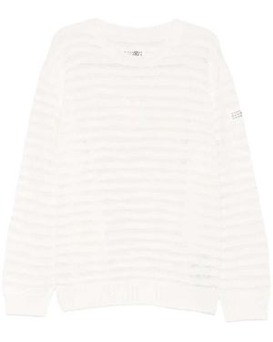MM6 by Maison Margiela Crewneck Jumper - White