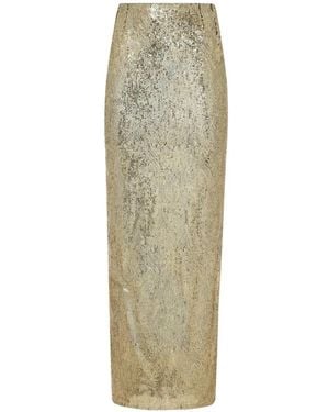 Dolce & Gabbana Long Sequined Skirt - Natural