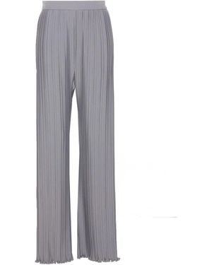 Lanvin High-Waisted Straight Leg Trousers - Grey