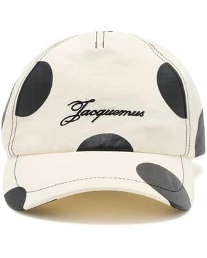 Jacquemus La Casquette Baluchon Polka-Dot Hat - Natural