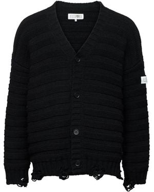 MM6 by Maison Margiela V-Neck Cardigan - Black